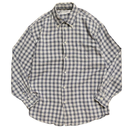 VINTAGE 90-00s M Ombre Check Shirt -ICEBERG-