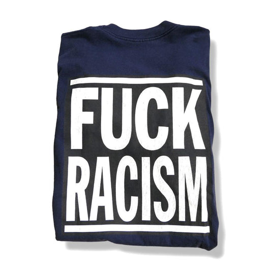 VINTAGE 90-00s XL Message Tee -Fuck Racism-