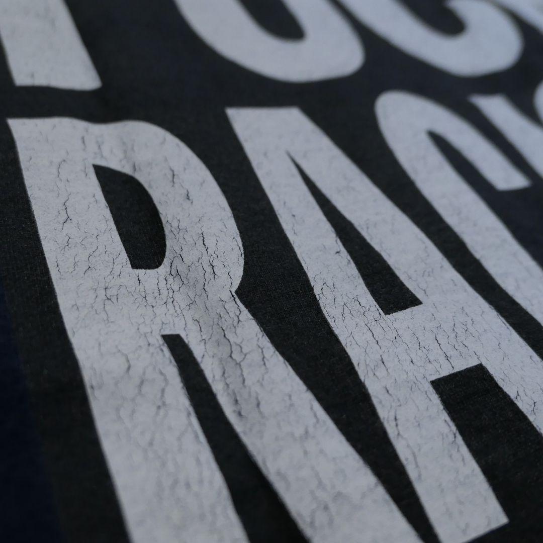 VINTAGE 90-00s XL Message Tee -Fuck Racism-