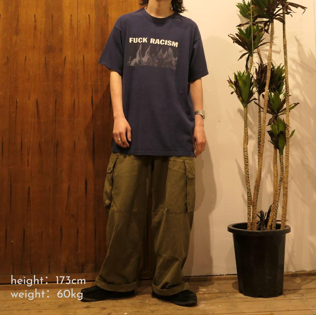 VINTAGE 90-00s XL Message Tee -Fuck Racism-