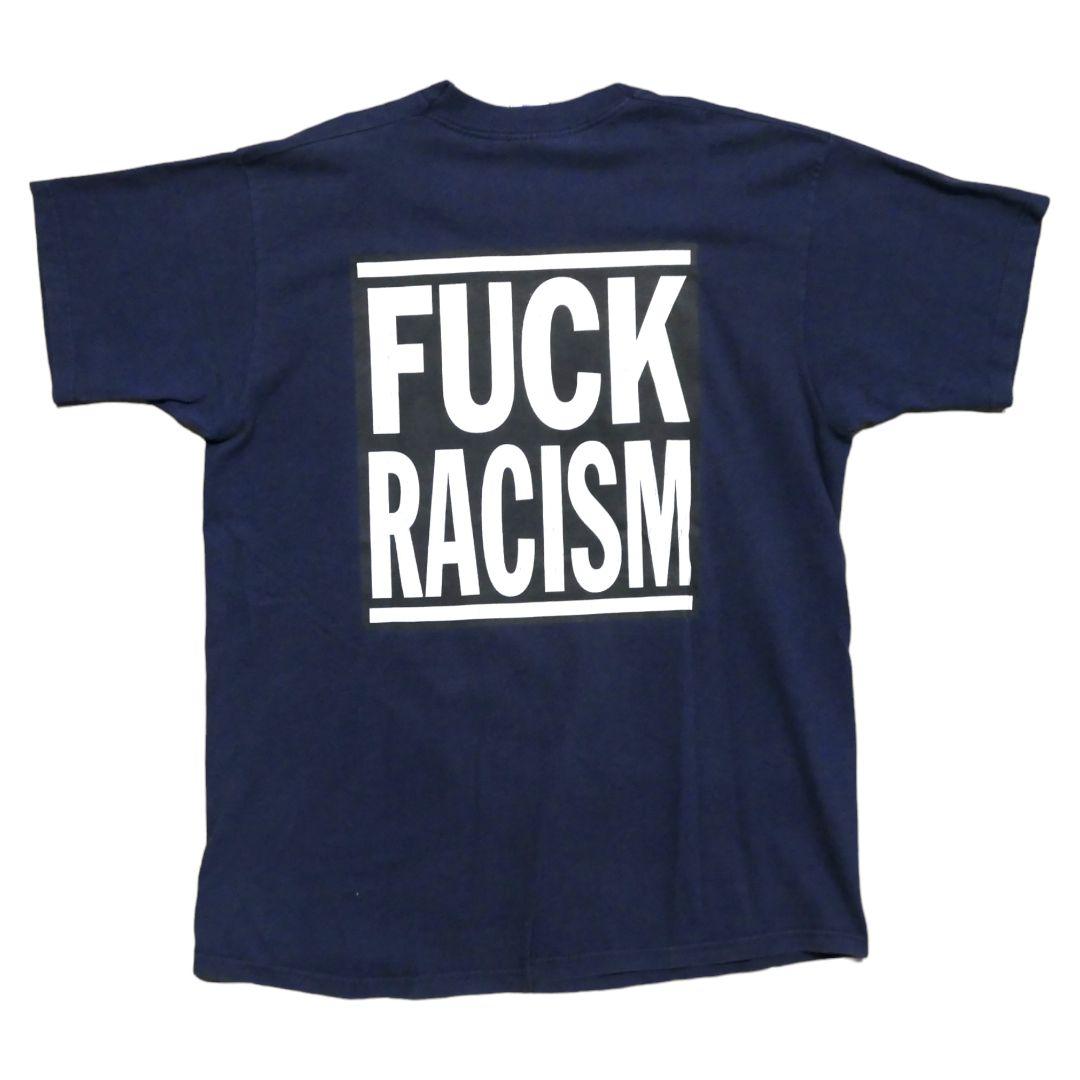 VINTAGE 90-00s XL Message Tee -Fuck Racism-