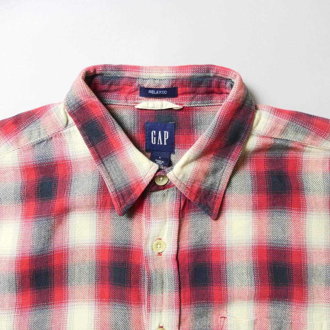 VINTAGE 00s L Ombre Check Shirt -GAP-