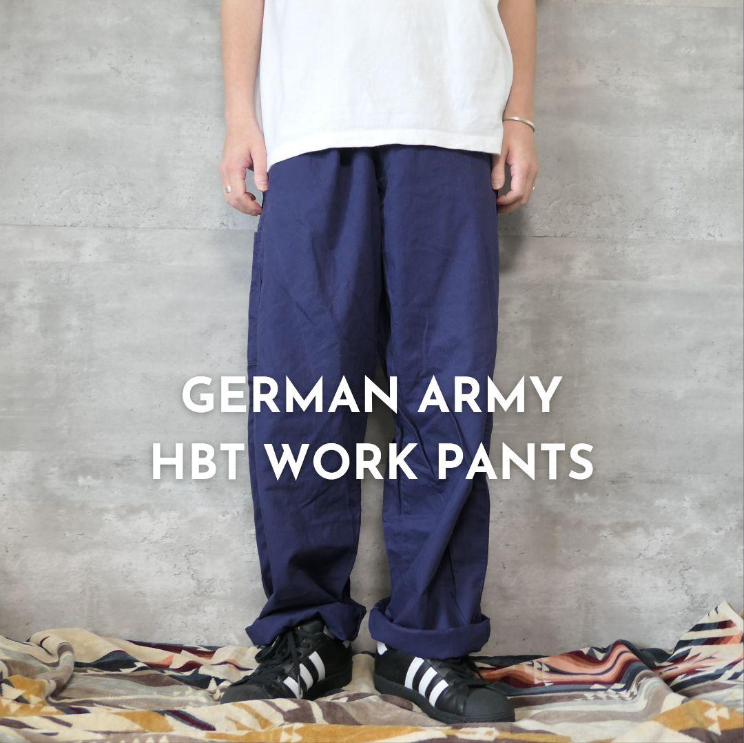 USED 52 HBT Blue work pants -GERMAN ARMY-