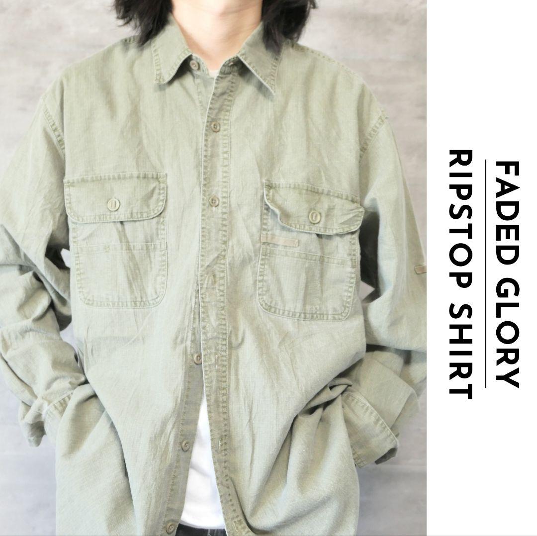 USED XL Ripstop shirt -FADED GLORY-