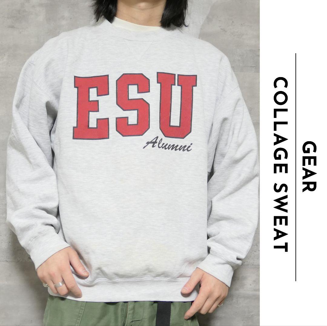 USED L Collage sweat -GEAR-
