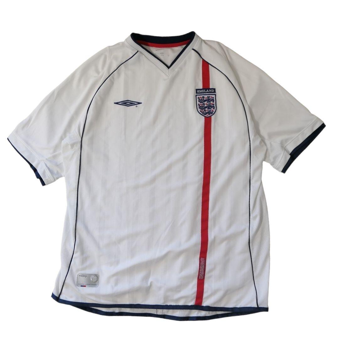 VINTAGE 00s L~XL Soccer game shirt -ENGLAND-