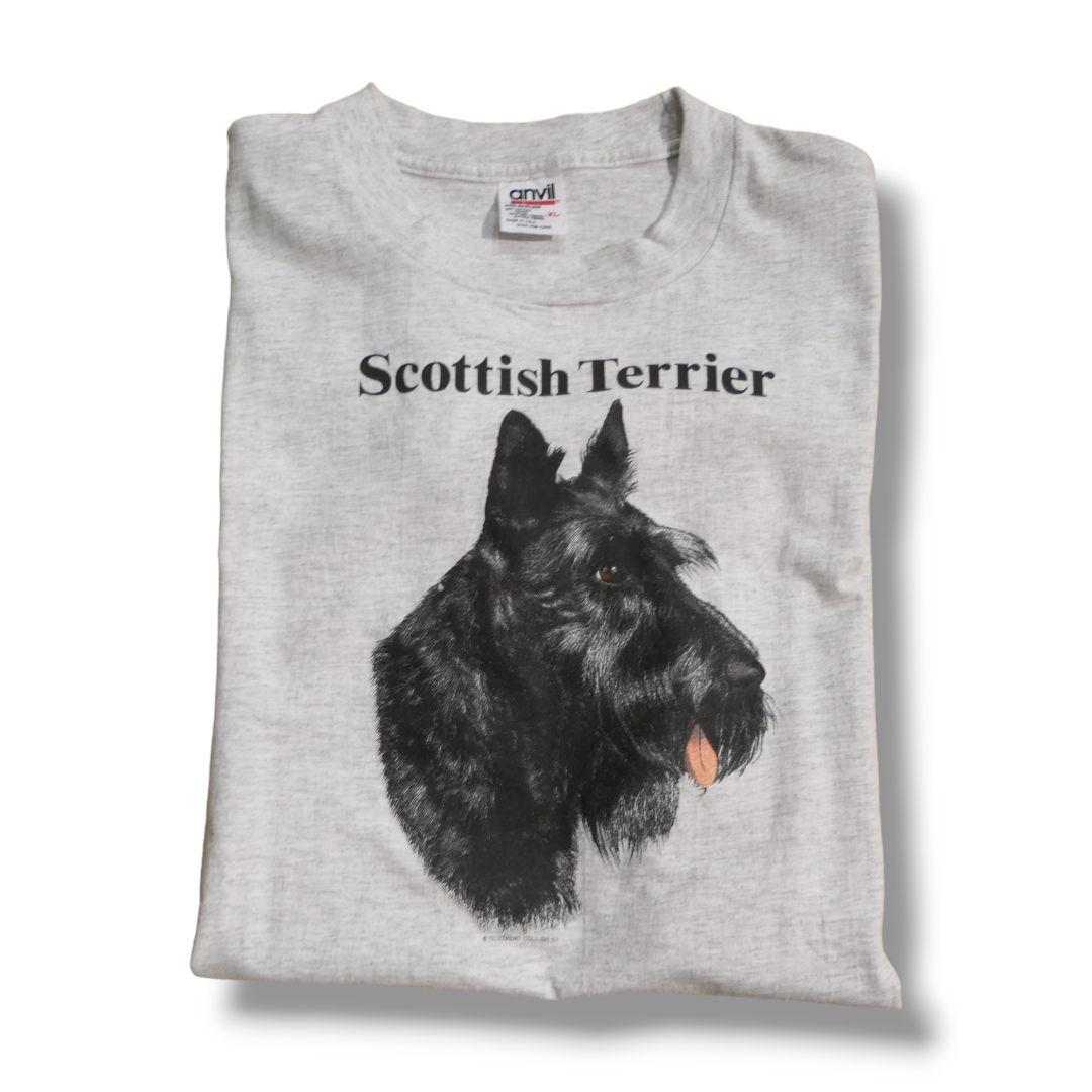 VINTAGE 90s XL Dog Print Tee -TELETREND COLS-