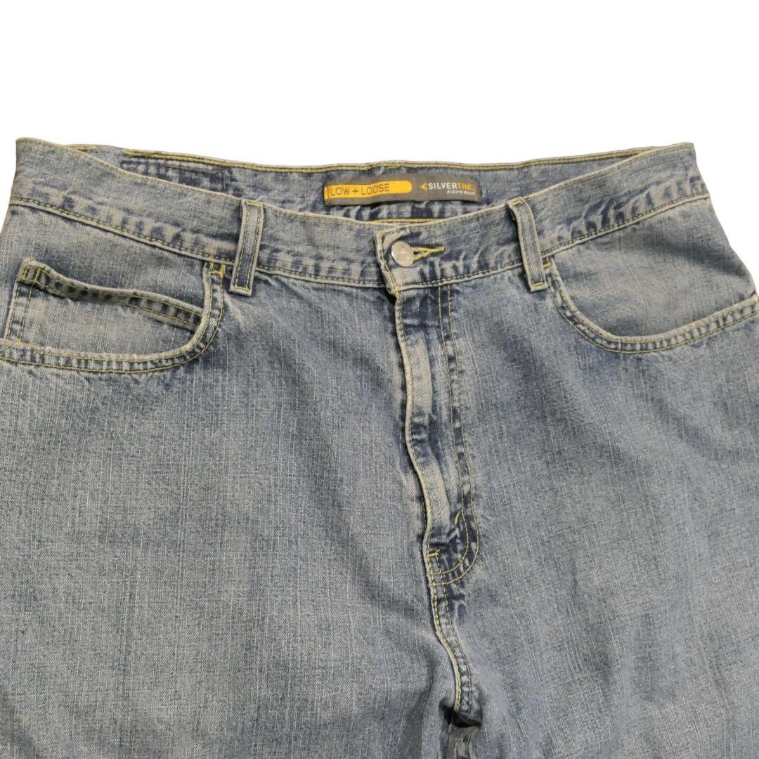 VINTAGE 00s 34inch "Loose" Denim Pants -Levi's Silver Tab-