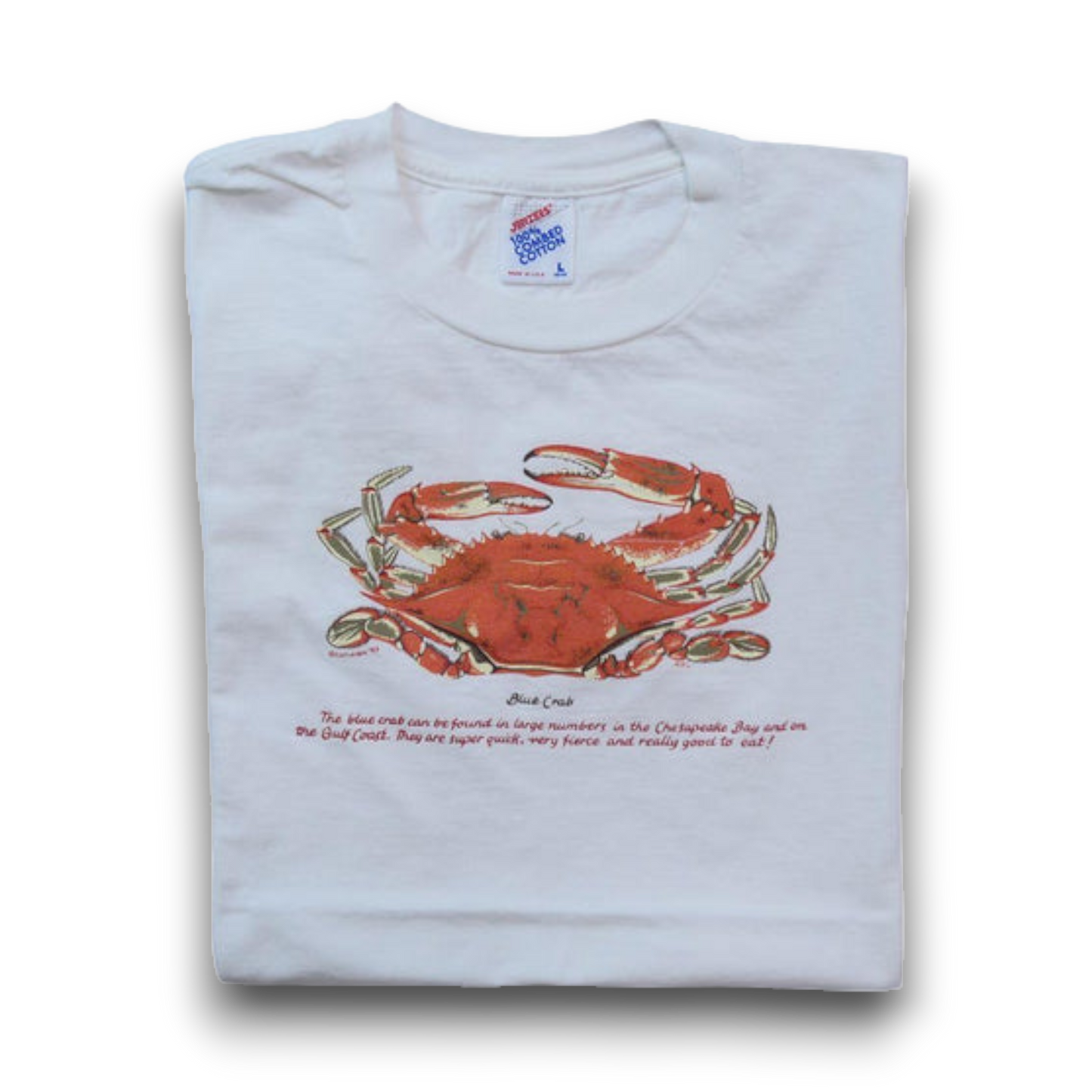 VINTAGE 90s L Promotion Tee -The Blue Crab-