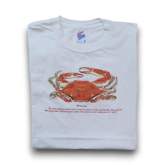 VINTAGE 90s L Promotion Tee -The Blue Crab-