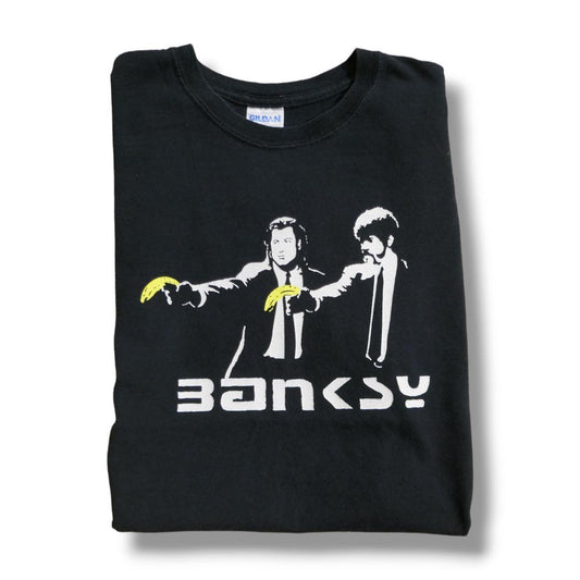 VINTAGE 00s M Art Tee "Pulp Fiction" -Banksy-