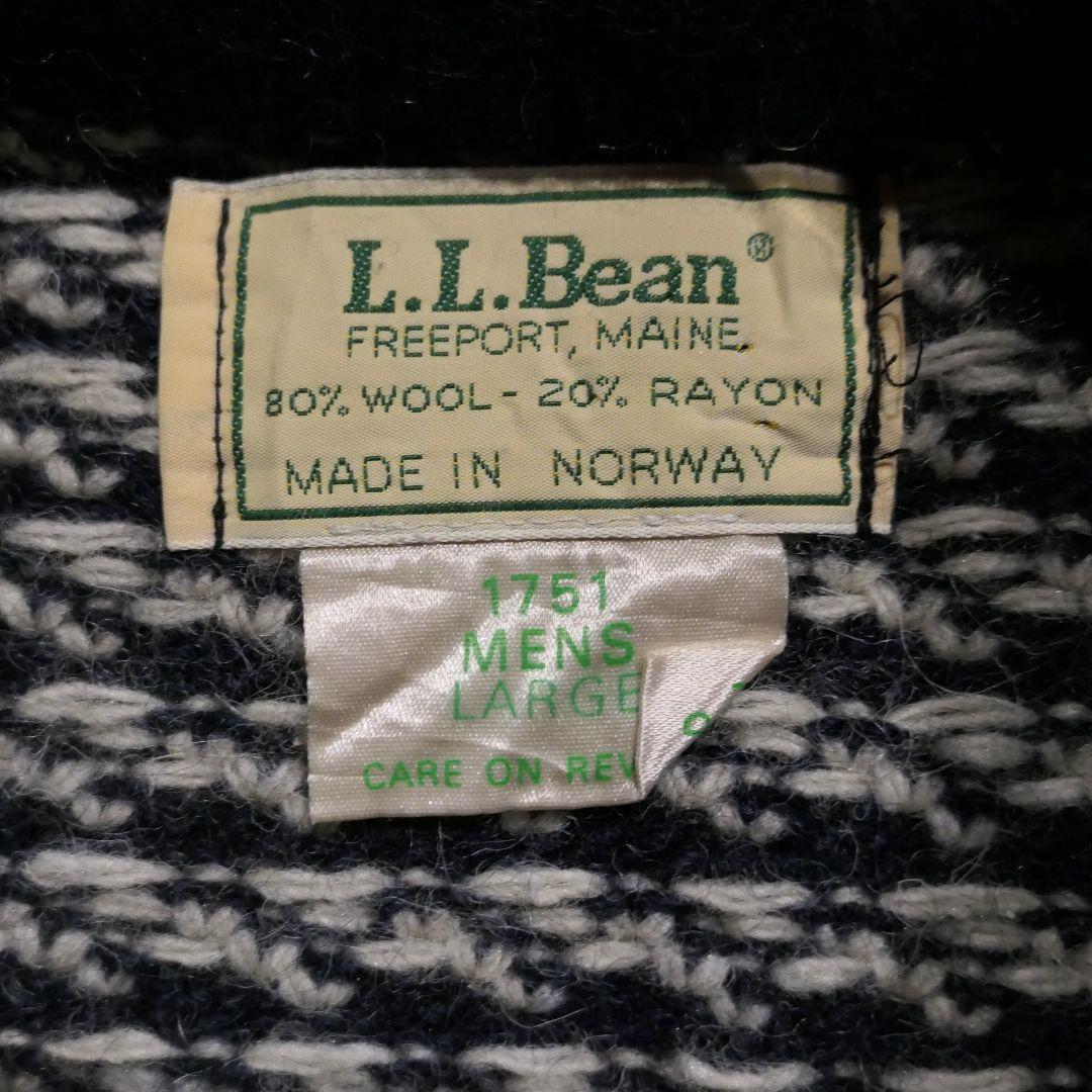 VINTAGE 80s Birds eye knit sweater -L.L.Bean-