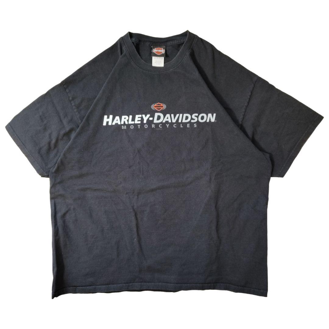 USED 00s 3XL Print T-shirt -HarleyDavidson-