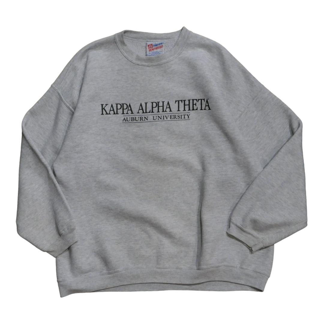 VINTAGE 90s XL Collage logo sweat -HANES-