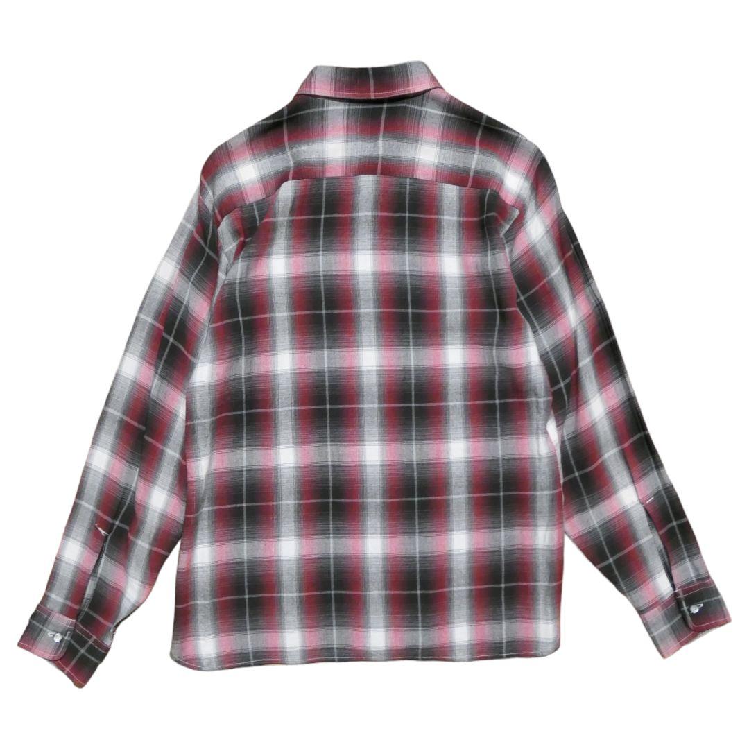 USED M-L Rayon Shirt "Ombre Check" -Arrow-