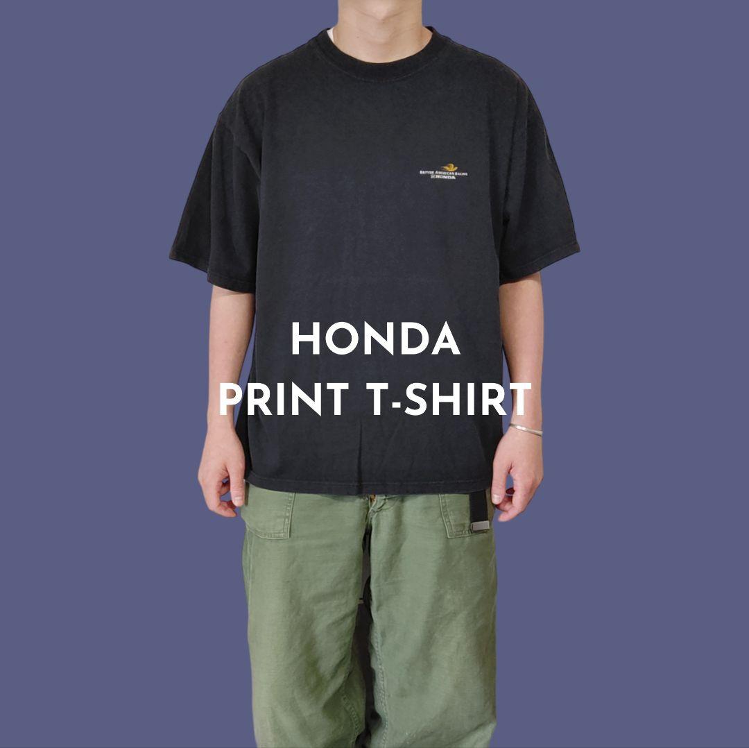 USED XL Print T-shirt -HONDA-
