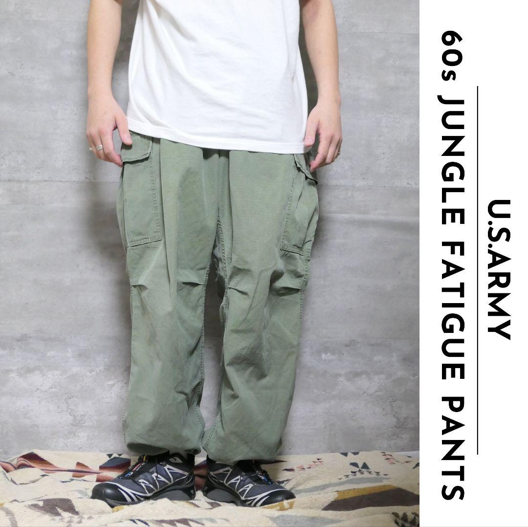 VINTAGE 60s REGULAR-LARGE Jungle fatigue pants -U.S.ARMY-