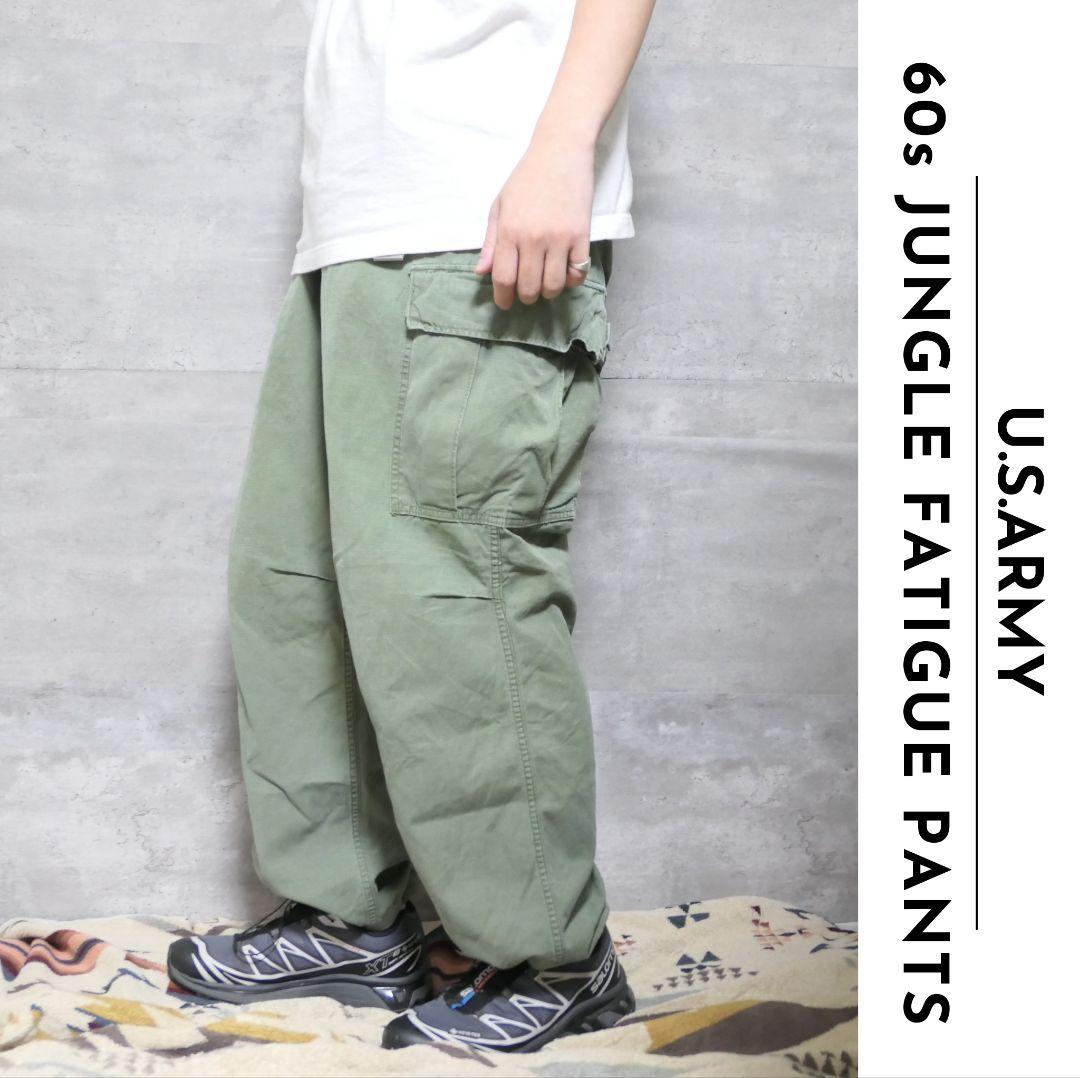 VINTAGE 60s REGULAR-LARGE Jungle fatigue pants -U.S.ARMY-