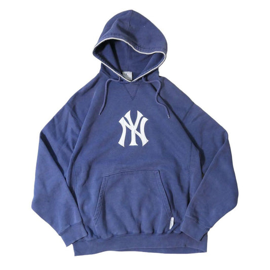 USED L~XL Logo hoodie -NEWYORK YANKEES-