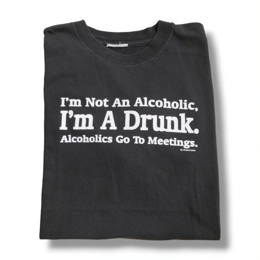 USED M-L Message Tee -Alcoholic-