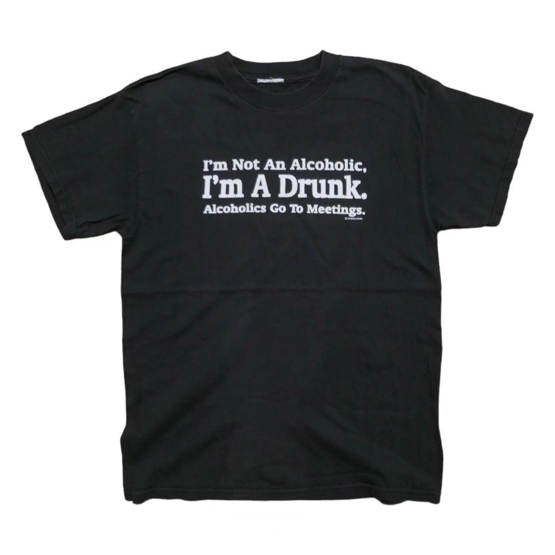 USED M-L Message Tee -Alcoholic-