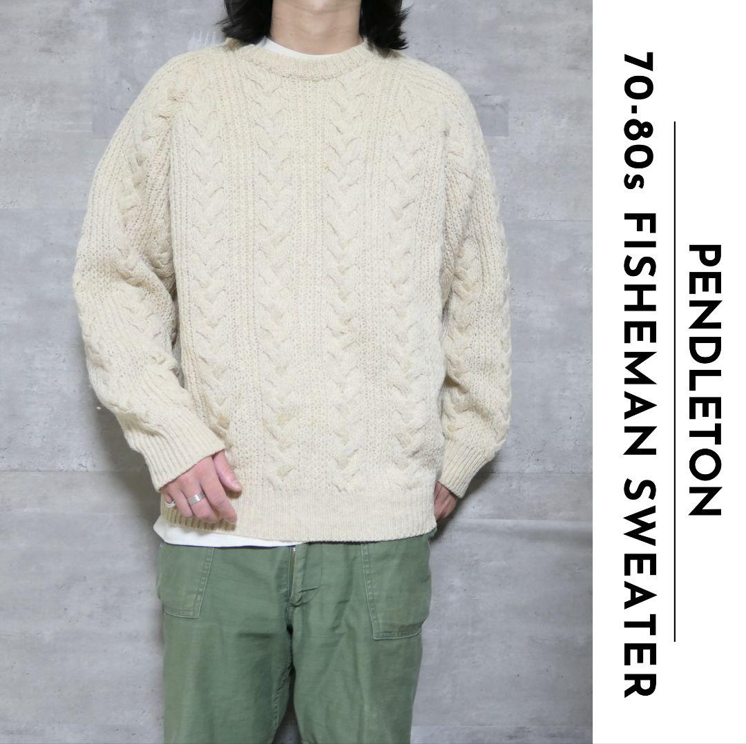 VINTAGE 70-80s Fisherman sweater -PENDLETON-
