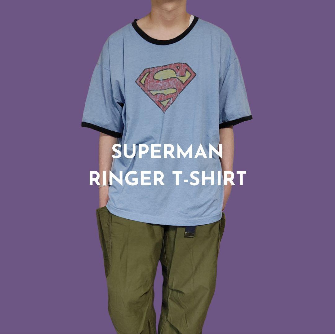 [SUPERMAN] ringer t-shirt / XL