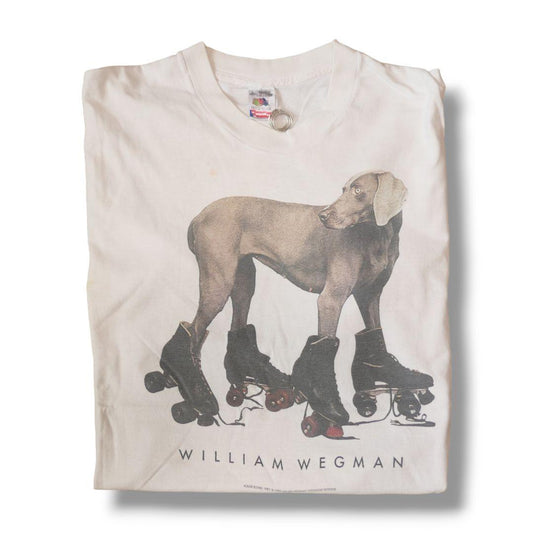 VINTAGE 90s L Art Tee -William Wegman-