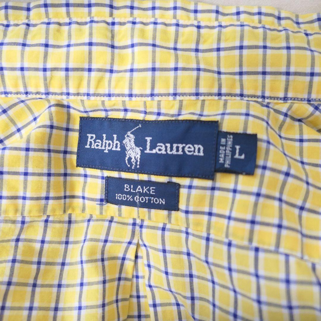VINTAGE 90s L Button down shirt -Ralph Lauren-