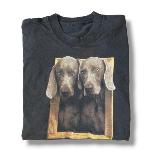 VINTAGE 90s L Art Tee -William Wegman-