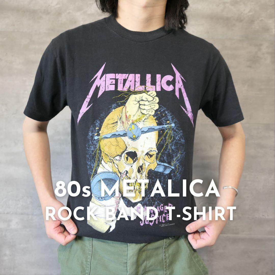 METALLICA×Pushead】80s USA製 ロックバンドTシャツ L-