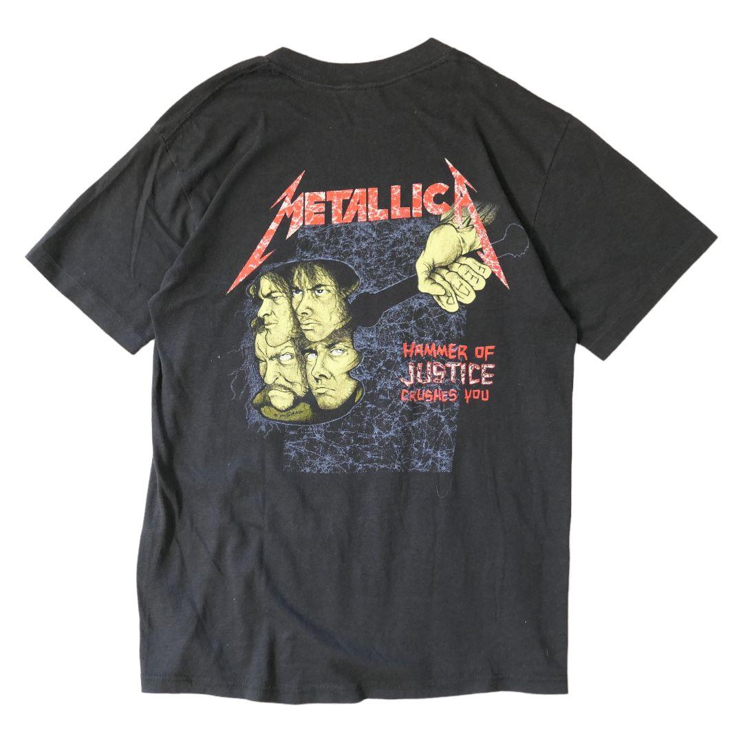 VINTAGE 80s L Rock band T-shirt -METALLICA-