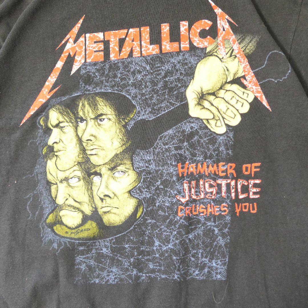 VINTAGE 80s L Rock band T-shirt -METALLICA-