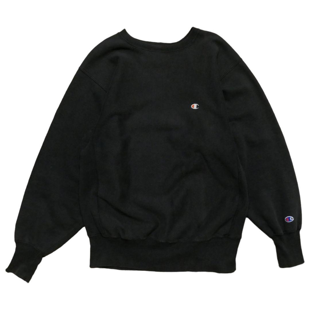VINTAGE 90s L Reverse Weave Sweat  "BLACK" -Champion-