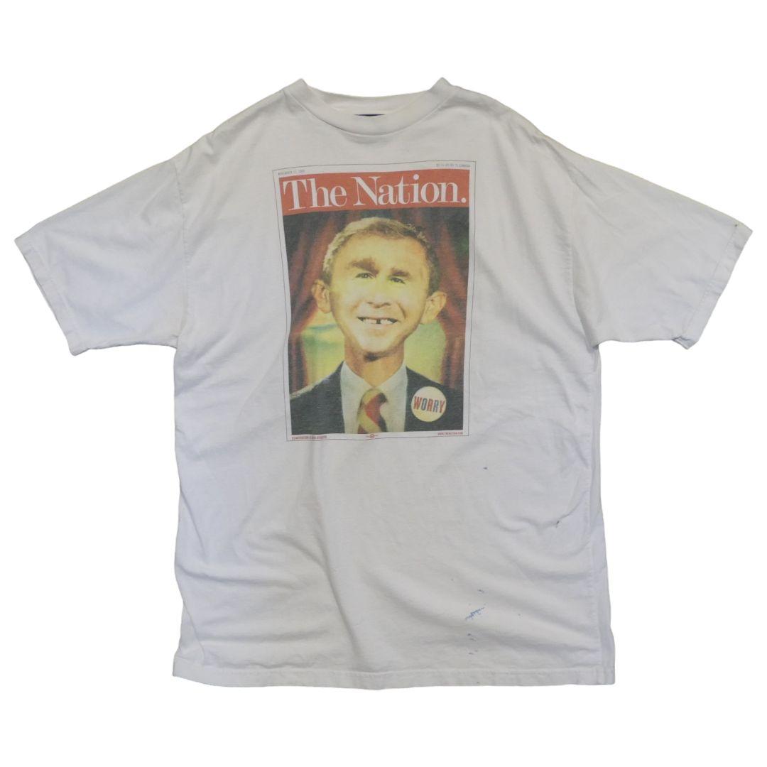 VINTAGE 90s XL "George Bush" Parody Tee -MAD MAGAZINE-