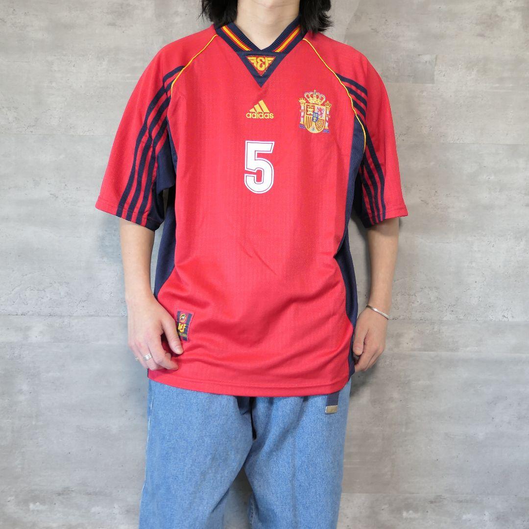 VINTAGE 90s L Soccer game shirt -SPAIN-