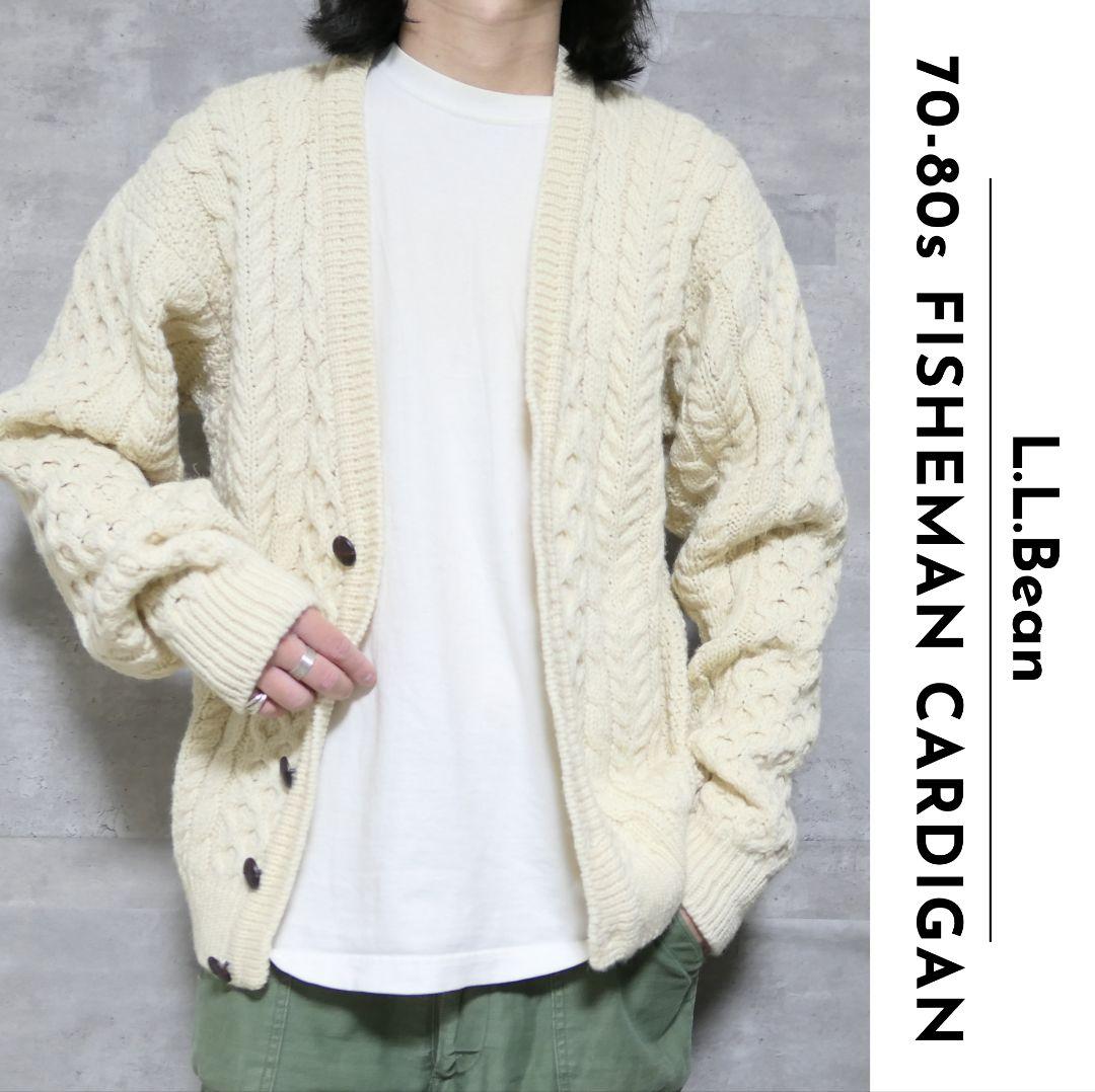VINTAGE 70-80s Fisherman cardigan -L.L.Bean-