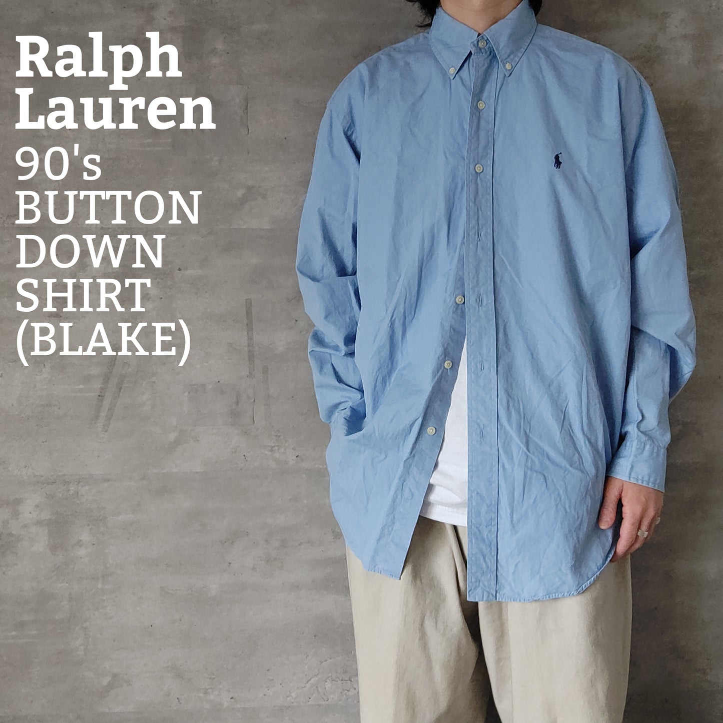 [RalphLoren] 90's bottun down blake shirt