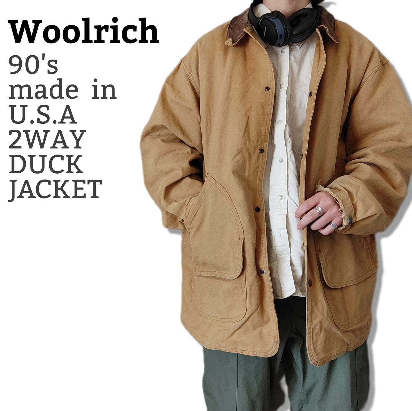 [Woolrich] 90's duck jacket, made in U.S.A