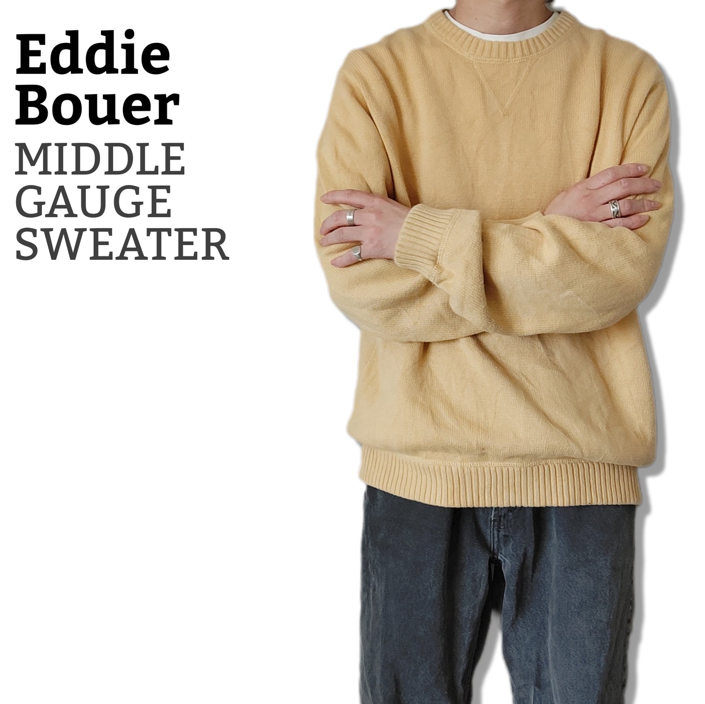[EddieBouer] middle gauge sweater
