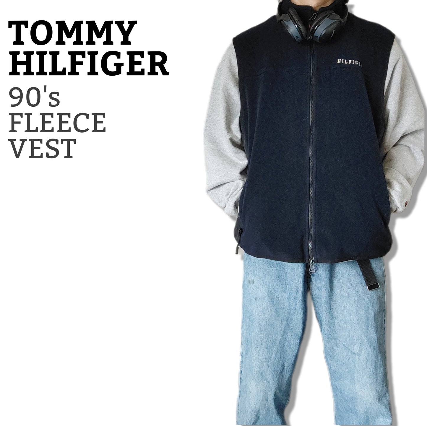 [TOMMY HILFIGER] 90's fleece vest