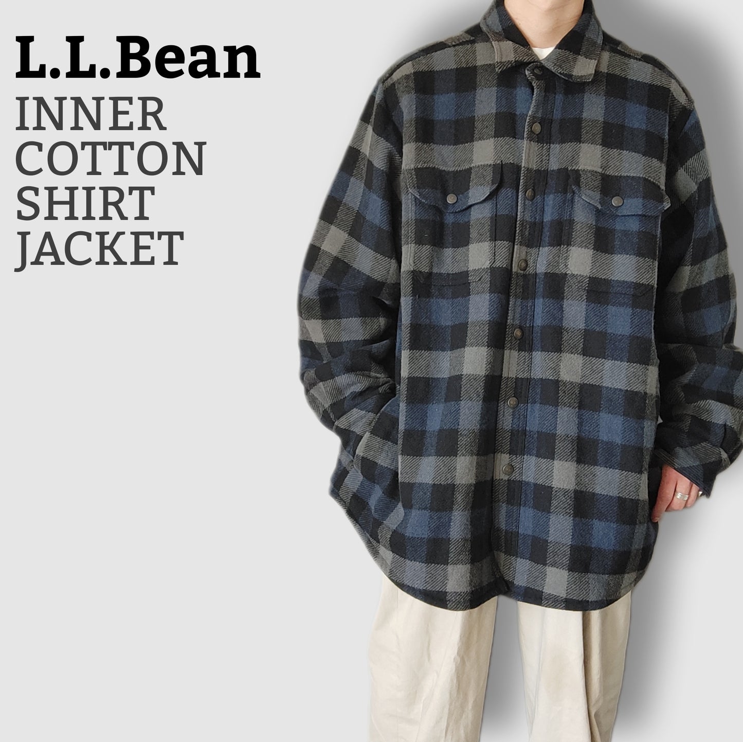 [L.L.Bean] inner cotton shirt jacket