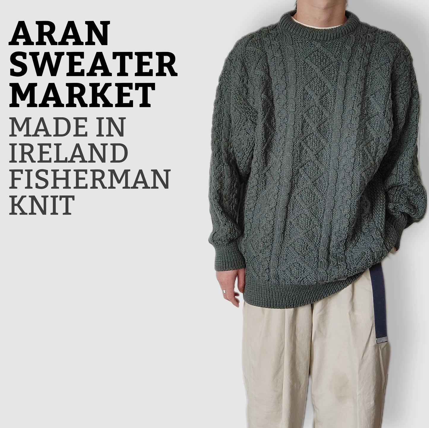 [ARAN SWEATER MARKET] fisherman knit, made in IRELAND