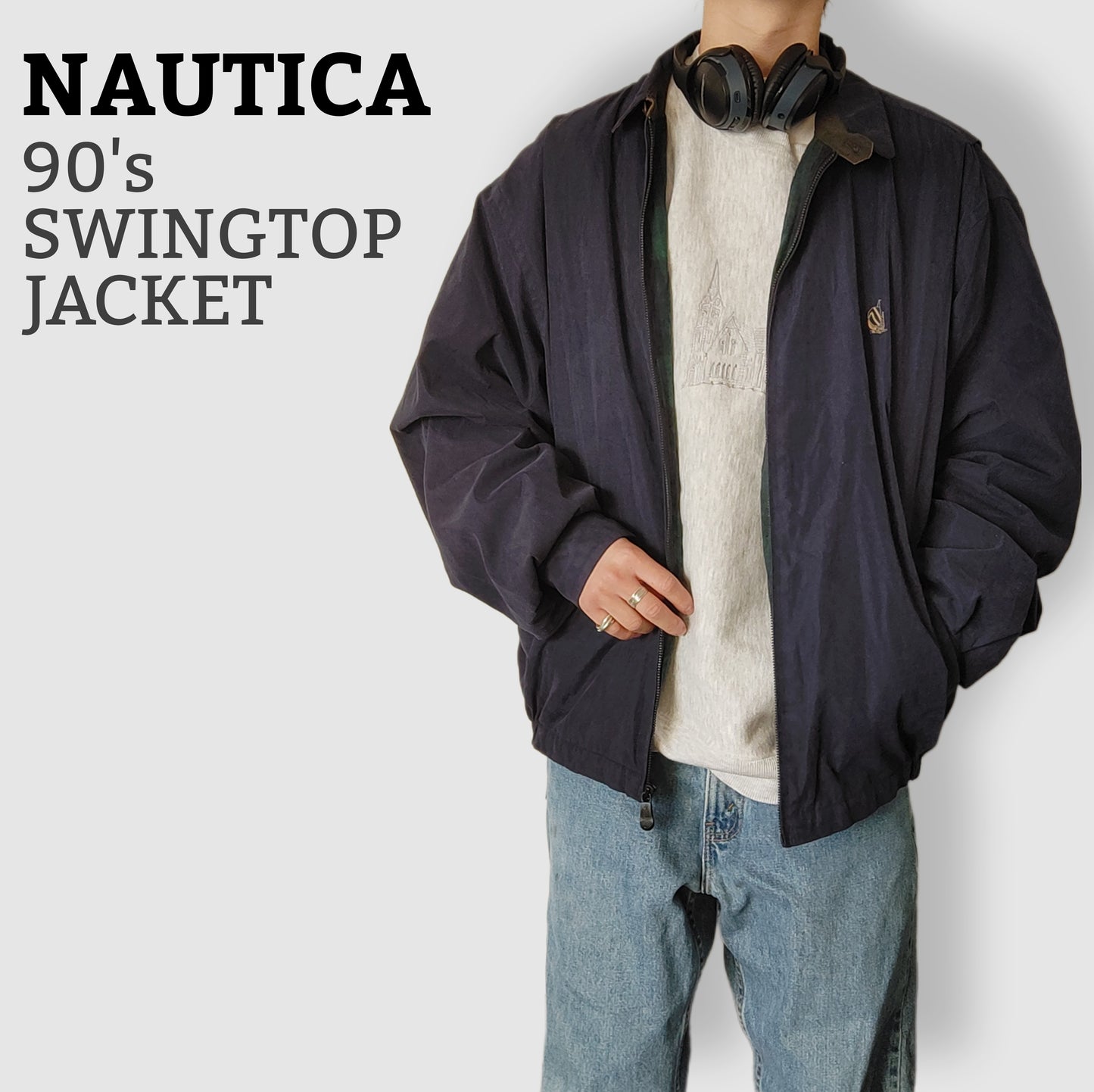 [NAUTICA]  swingtop jacket 90s
