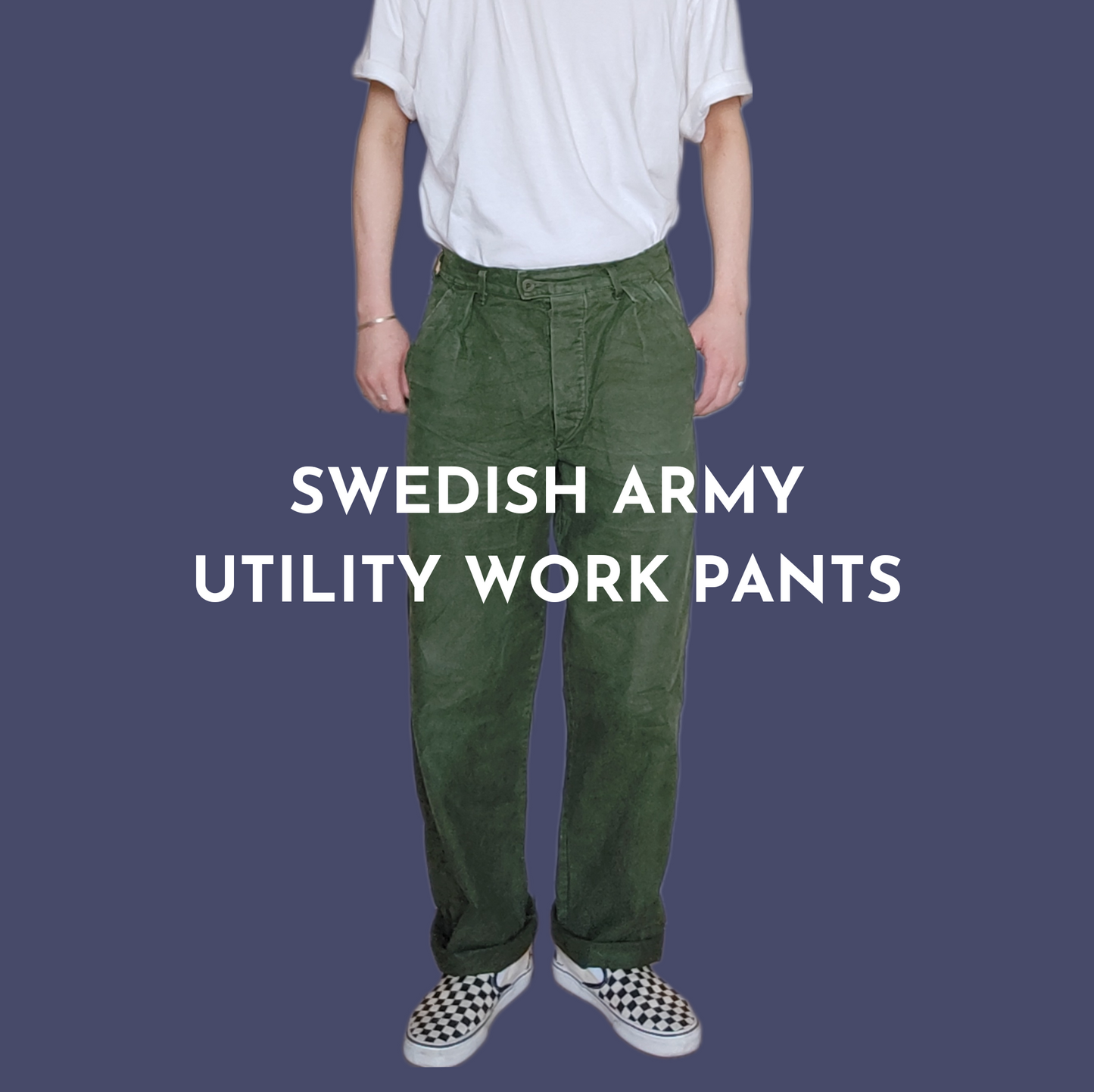 [SWEDISH ARMY] utility work pants / M
