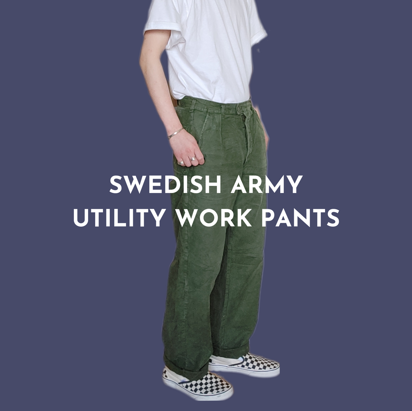 [SWEDISH ARMY] utility work pants / M