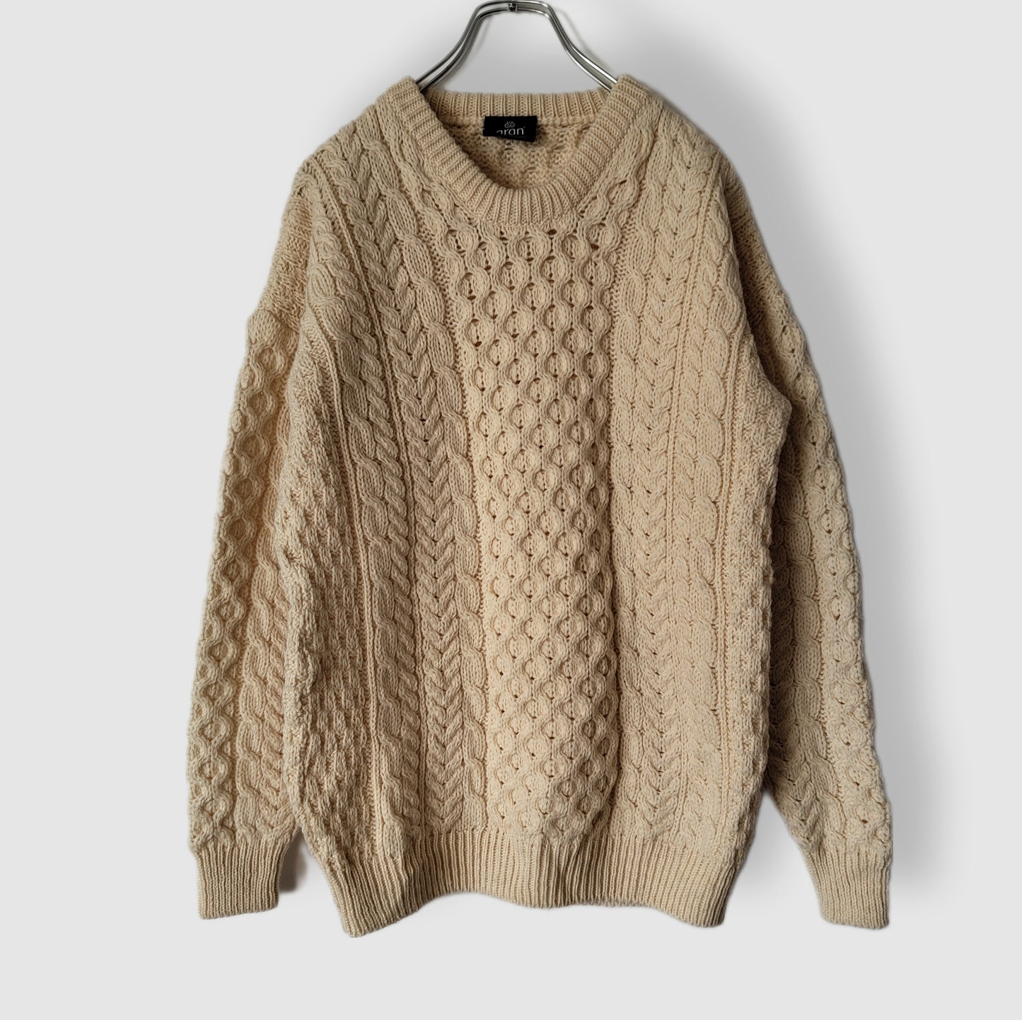 [ALLAN WOOLEN HILLS] fisherman knit