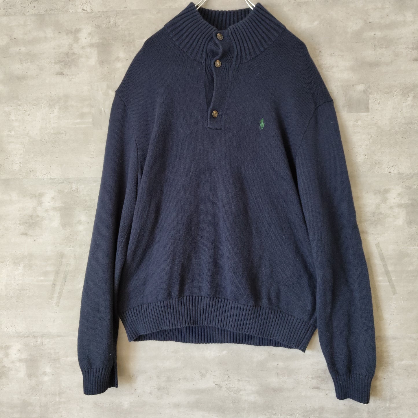[RalphLoren] halfsnap knit