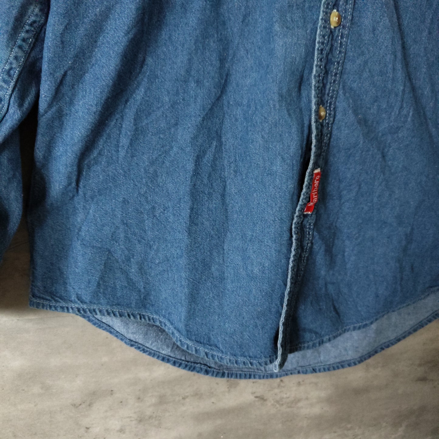 [Marlboro] 90s denim shirt, made in U.S.A