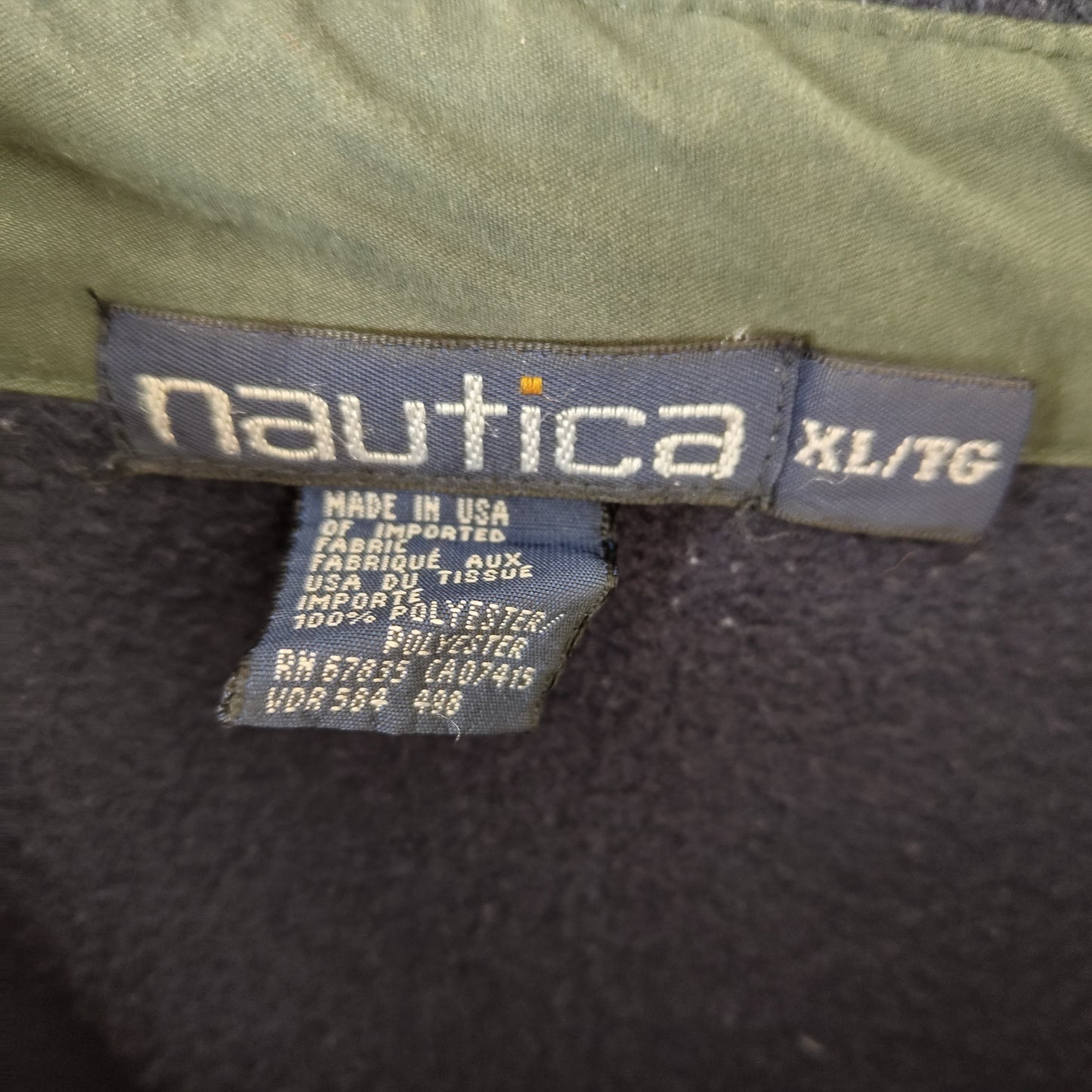 [NAUTICA] 90's swingtop fleece jacket, made in U.S.A
